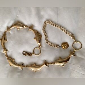 Vintage Anne Klein Dolphin Chain Belt